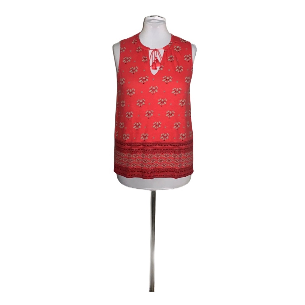 LUCKY BRAND SLEEVELESS SPIDER MOTIF TOP SIZE L